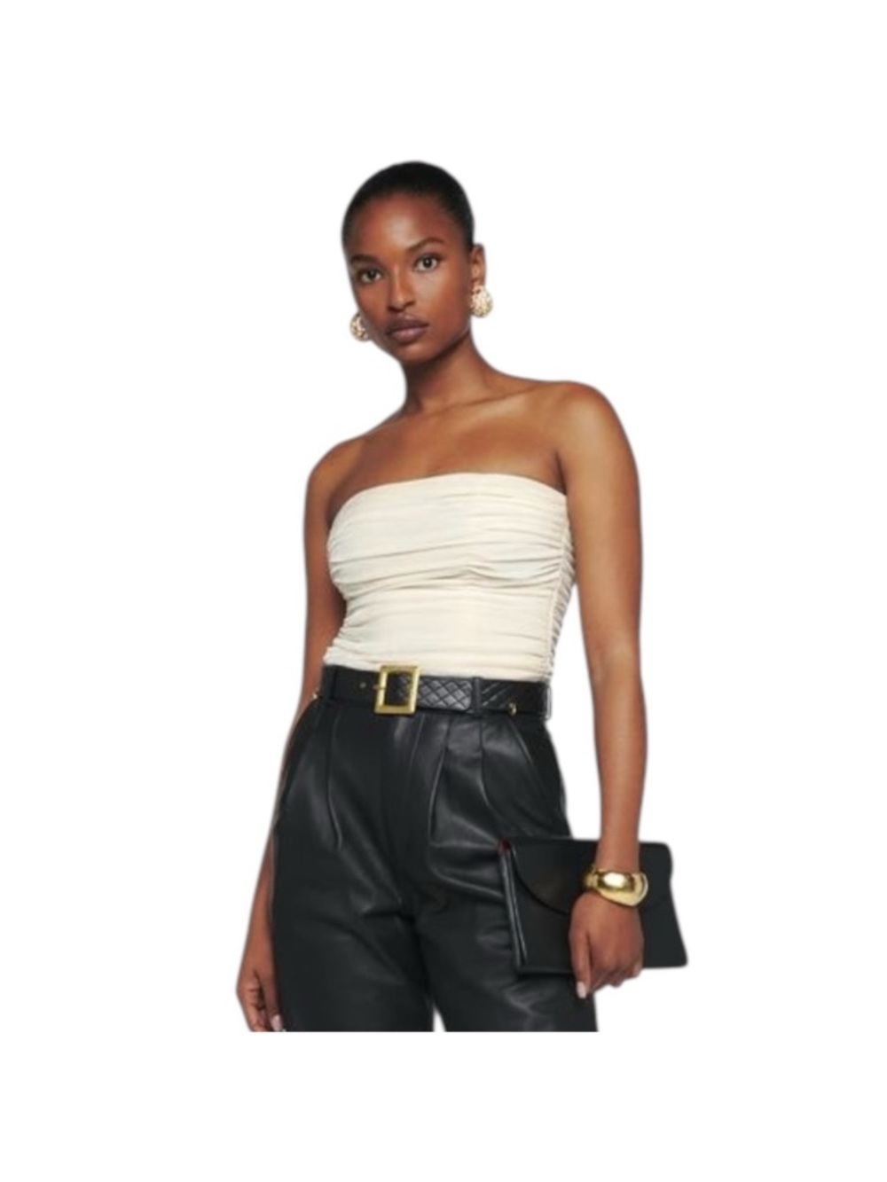 Reformation Addie Velvet Top